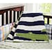 large nursery painitng- 4 canvas piece- M2M pottery barn alligator madras crib bedding- navy blue green- custom sizes and colors available