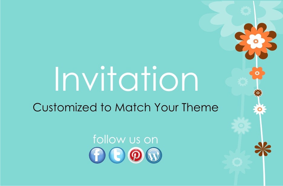 Printable Invitation Design- DIY File - Customized to Match Your Theme Il_570xn