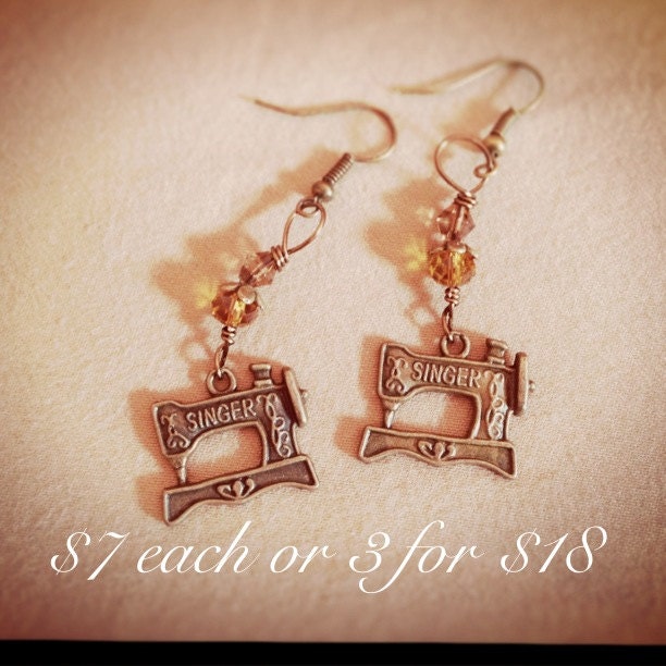 Sewing Machine Earrings
