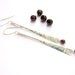Garnet Sterling Silver Bar Earrings by misluo