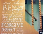 Family Rules Wall Decal House Rules