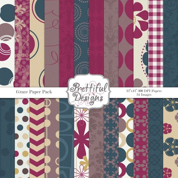 30% Off Sale Digital Paper Pack - Personal and Commercial Use - Grace (65) Il_570xn