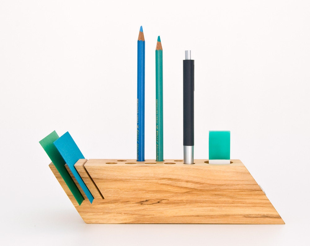 Desk Organizer Office Accessory Wood Pen Pencil Holder Desktop Organizer FELICIA