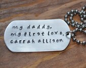 Hand Stamped Dog Tag - The Man Tag - Father's Day