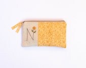 henna design clutch, best friend birthday gift, personalized clutch with initial, bohemian, letter N, MADE to ORDER by mamableudesigns