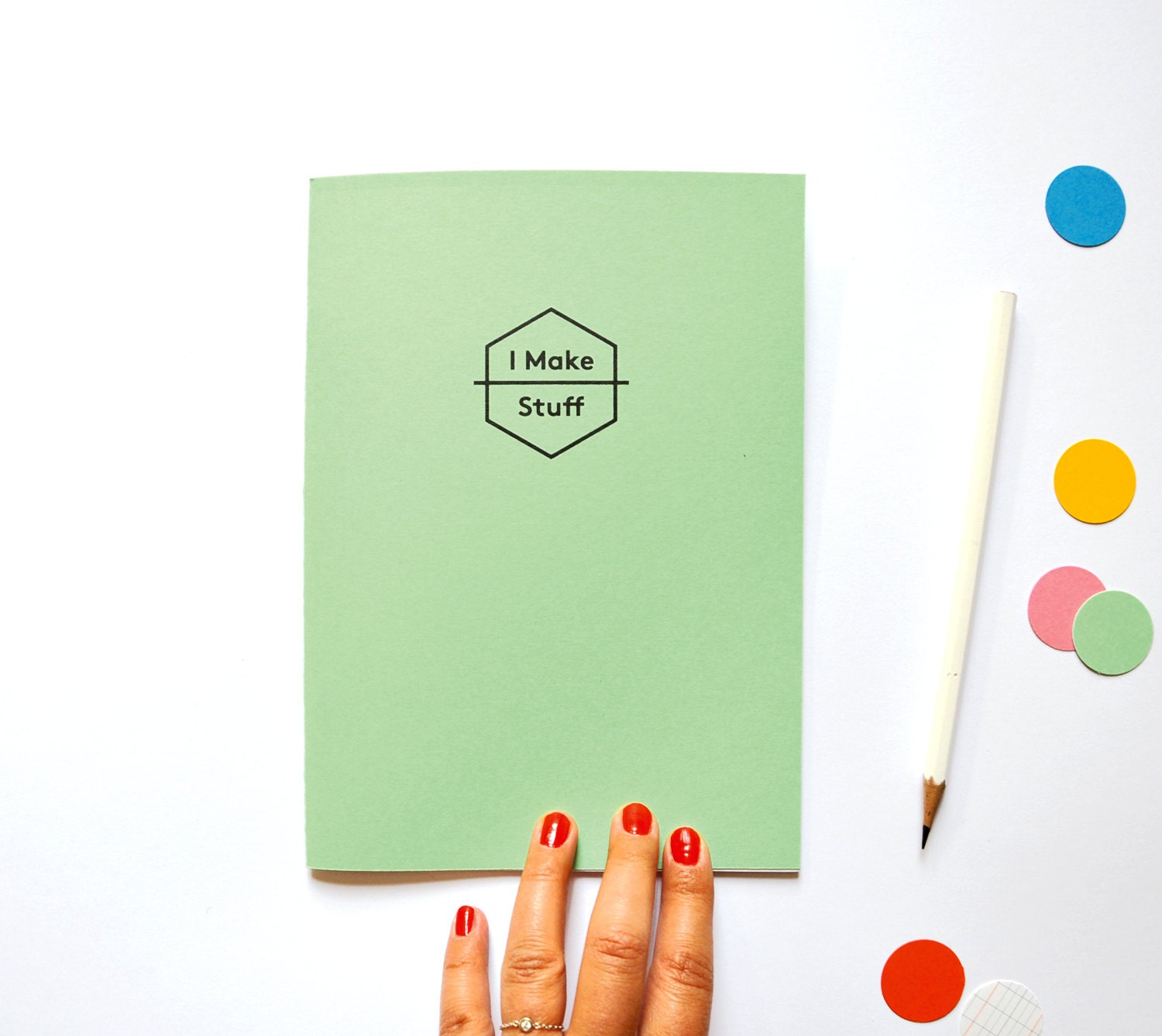 I Make Stuff - Notebook in mint