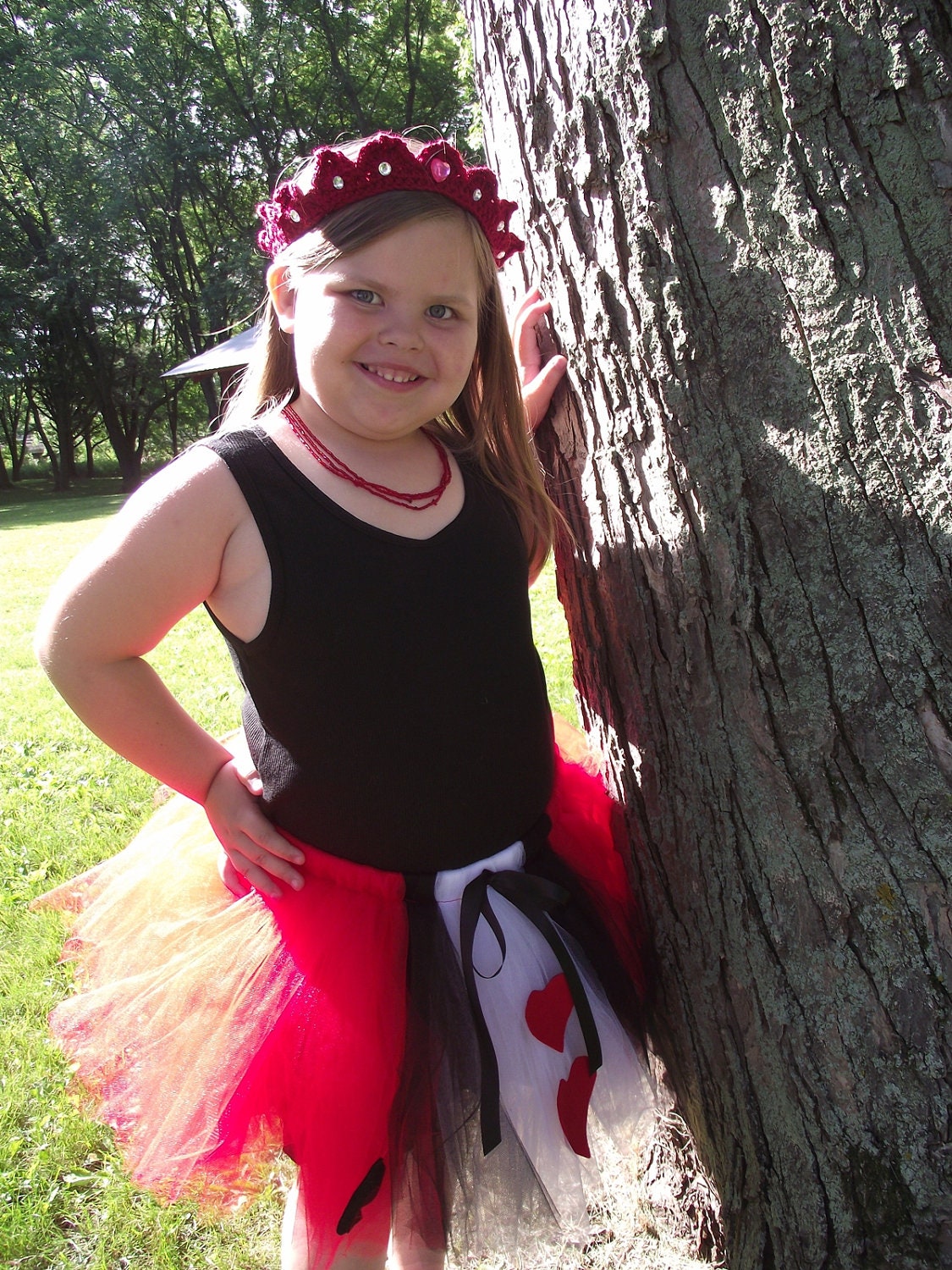 Queen of hearts Sewn Tutu...Newborn through XL