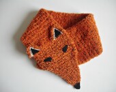 Happy Fox Scarf Orange, Unique  gift , 3D Animal Costume,Children gift ,  Faux Fur, Funny and Furry
