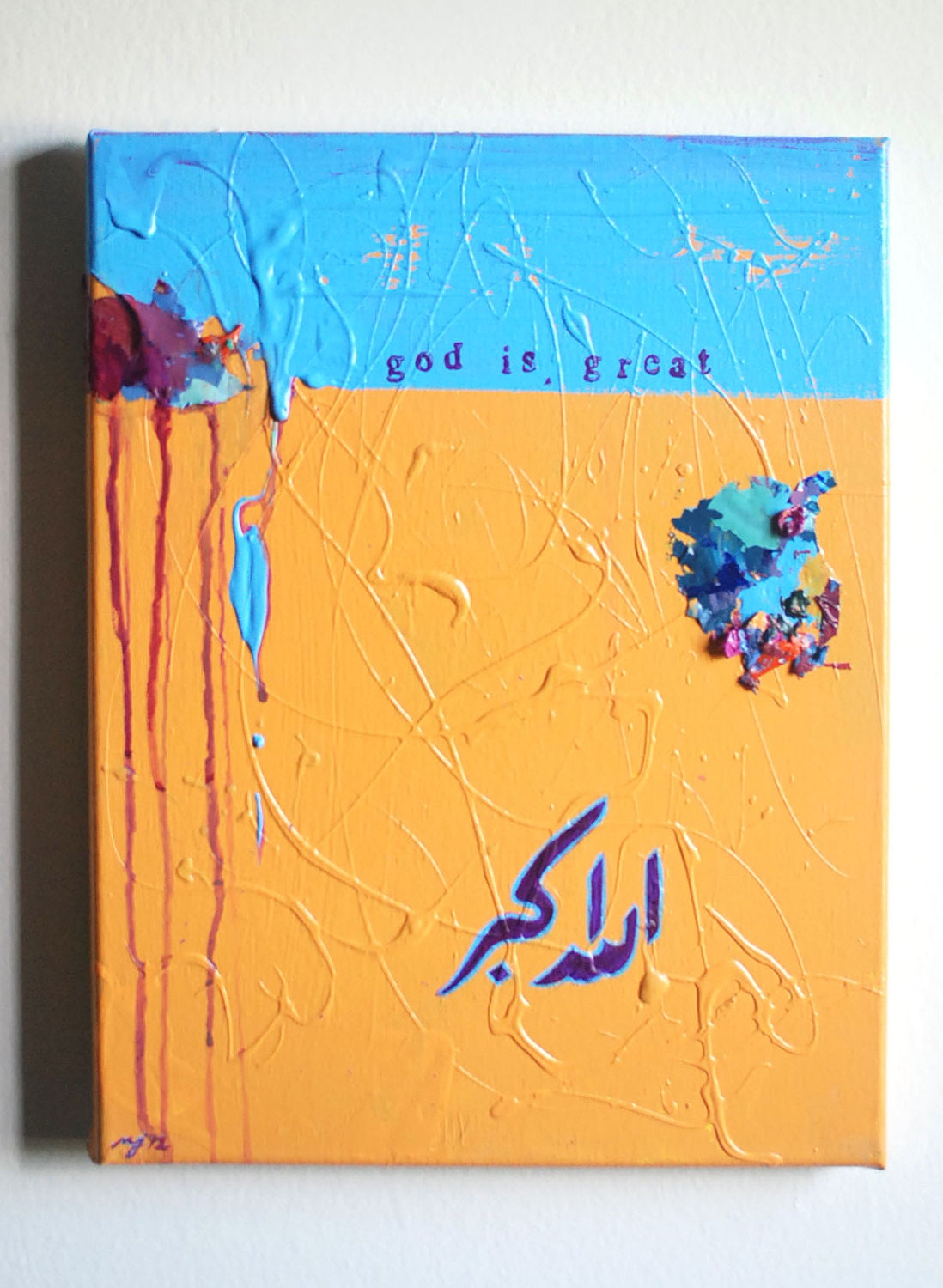 Original Yellow God is Great Painting