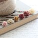 Flower Bobby Pins, Floral Hair Accessories, Lady face Cameo, Sepia, Cream Chrysanthemum, Dusty Rose, Brick, Plum, Tan Rose, Set of Six(6)