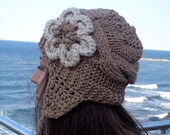 Womens Hats Knit Hats, Flower Hat Woman, Womens Knit Winter Hats, Womens Knit Hats, Knit Womens Hats, Knit Adult Hat Beanie Hat