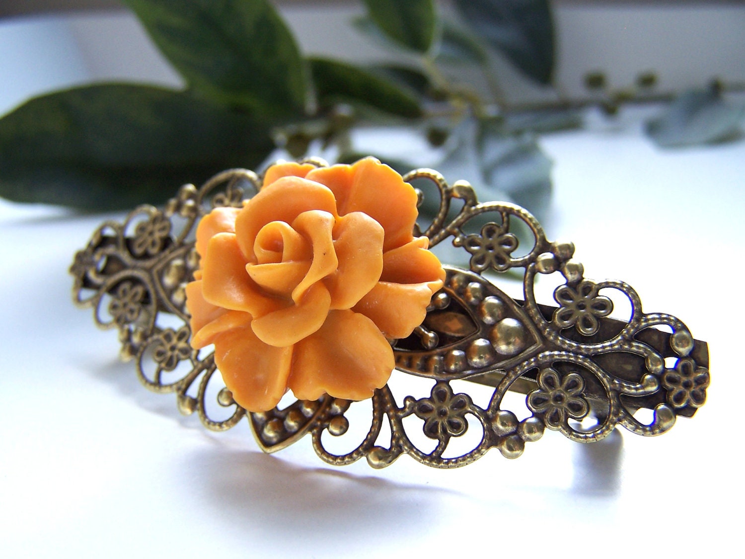 Orange Irene Hair Barrette