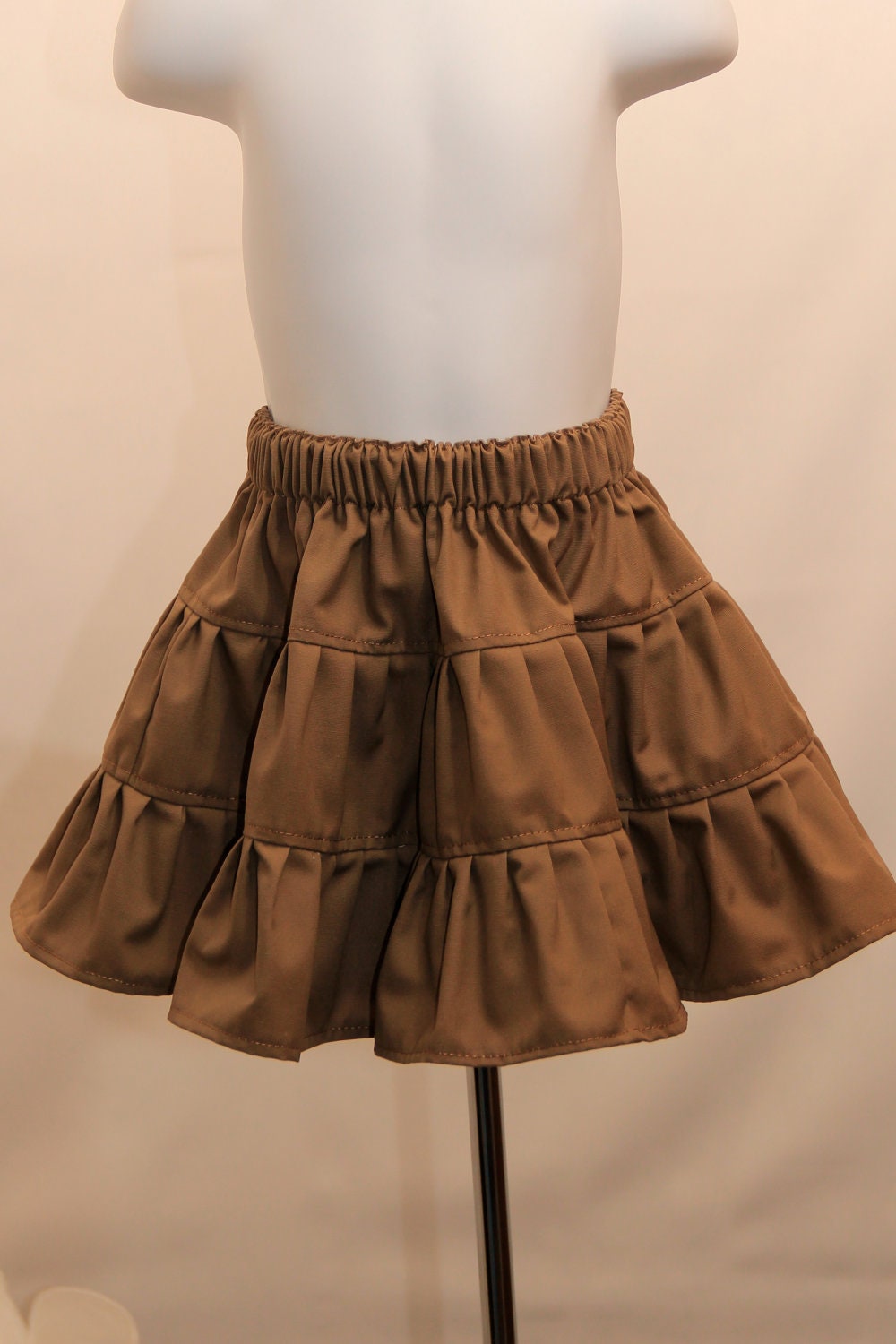 Khaki or Navy Blue Tiered Ruffle Skirt for School - Suitable for many school uniforms  2T 3T 4T 5 6