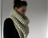 The Bayonne, Chunky Infinity Cowl Scarf  - WHEAT