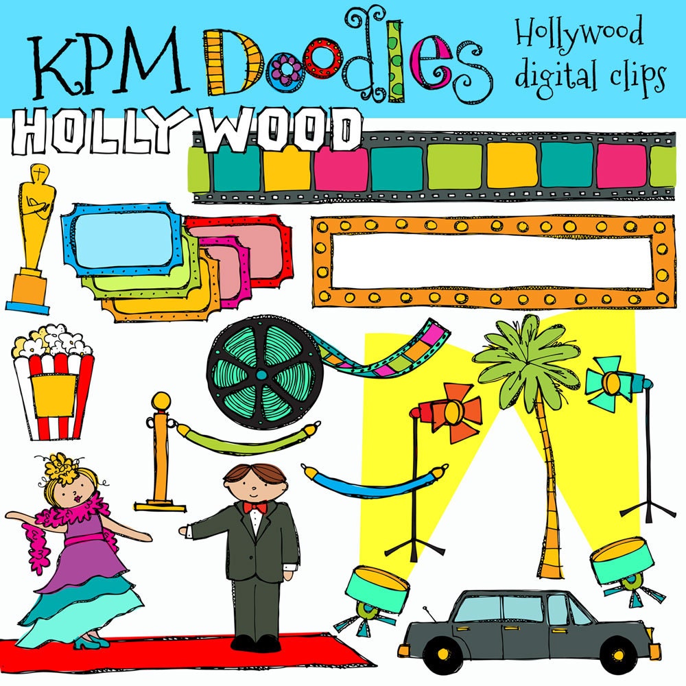 COMBO Hollywood  Digital Clip art clipart