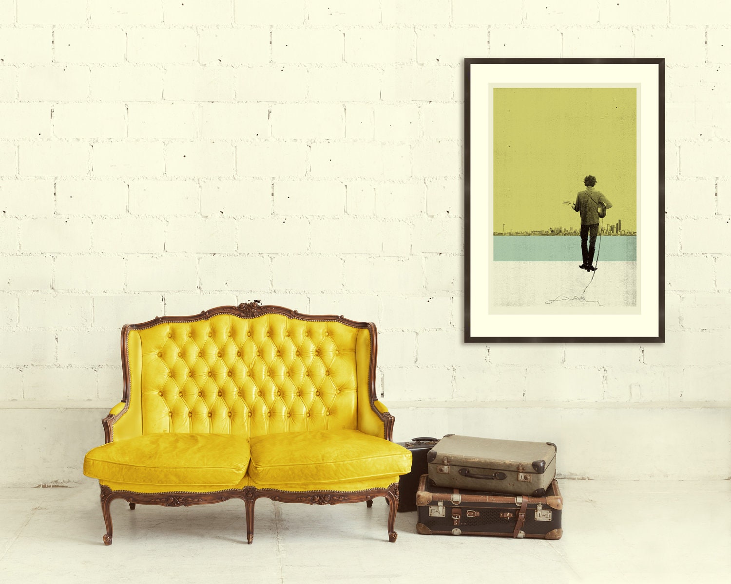 DYLAN IN SEATTLE - Inspired Bob Dylan 20 x 30 Handprinted Silkscreen Art Print, Modern Poster, Boutique, Retro Home