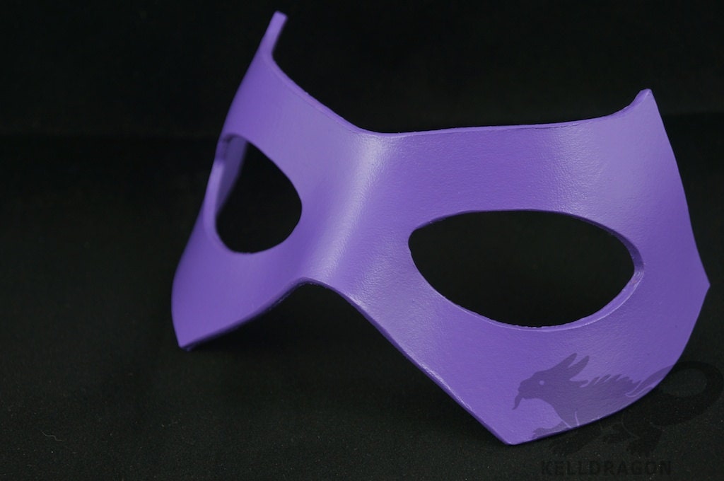 THE RIDDLER Purple Leather Mask Enigma Batman Joker Dark Knight Cosplay Comic Hero