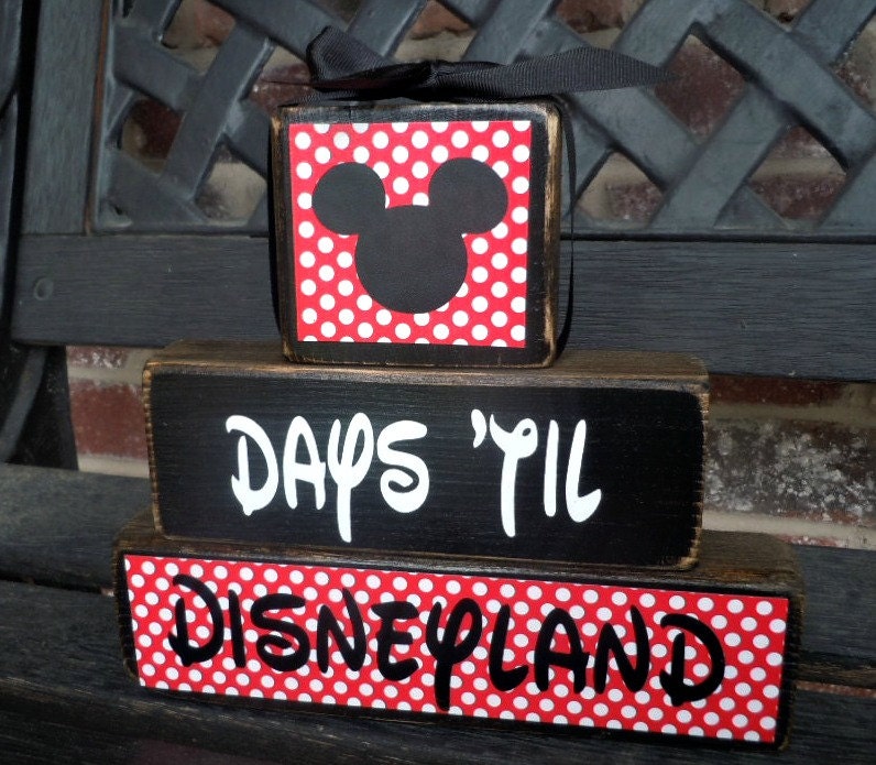 Personalized Disney Countdown blocks-chalkboard