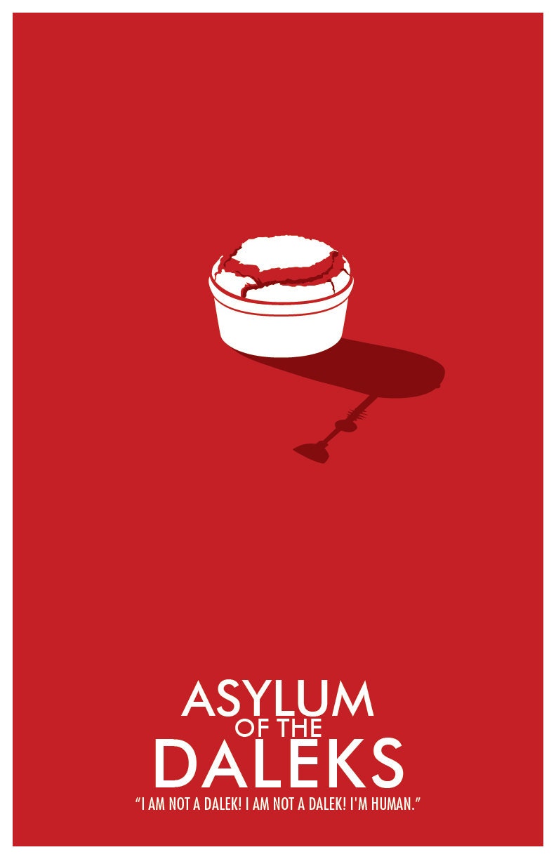 Asylum of the Daleks // Doctor Who Poster // 11x17 Minimalist Geek Art Print