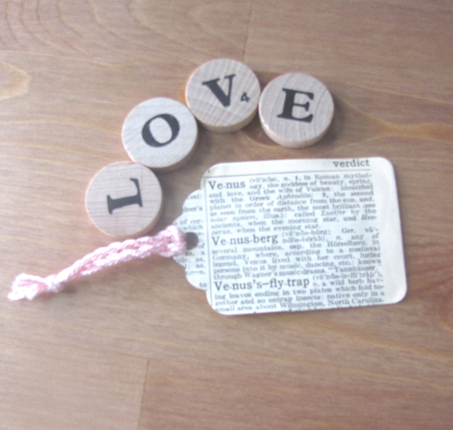 Love and Romance Gift Tags / Upcycled Dictionary Ephemera / Set of 11 OOAK Gift Tags