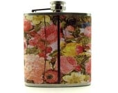 Country Garden Flask for Women, 6oz, 8oz, Custom Flask, Liquor Flask, Gift