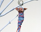 Dream keeper. Sleeping elf. Polymer clay miniature by Madre Olius
