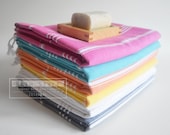 Free Shipment SET 6 Piece Turkish BATH Towel - Classic Peshtemal - White - Dark gray - Pink - Yellow - Blue - Orange
