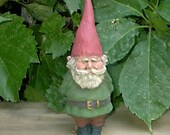 Wilfred Vintage Good Luck Gnome (Green) 7-1/2" Tall