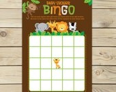 Safari Animals Baby Shower Printable Bingo Game - Instant Download Il_170x135