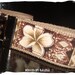 Mini Key Fob - Hawaiian Plumeria Tapa - Brown - Keychain