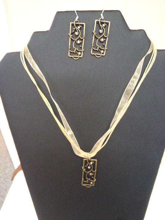 Adorned: Naturally Divine - Genuine round cut diamond necklace & 925 sterling silver ear hooks earrings, complete set