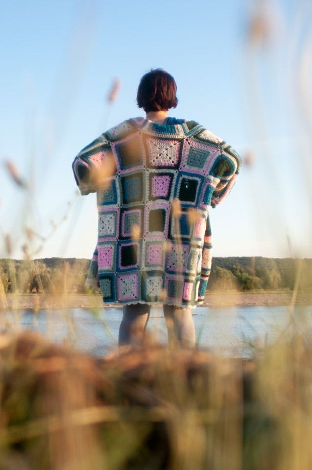 Women / Outerwear/Coats  Specialty Sizes  plus size Colorfull Crochet Sweater Cardigan plus size