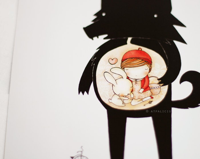 Red riding hood - 6x8 cute fairy tale print