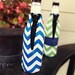 bottle koozie - customizable colors and monogram with zippered back for longnecks