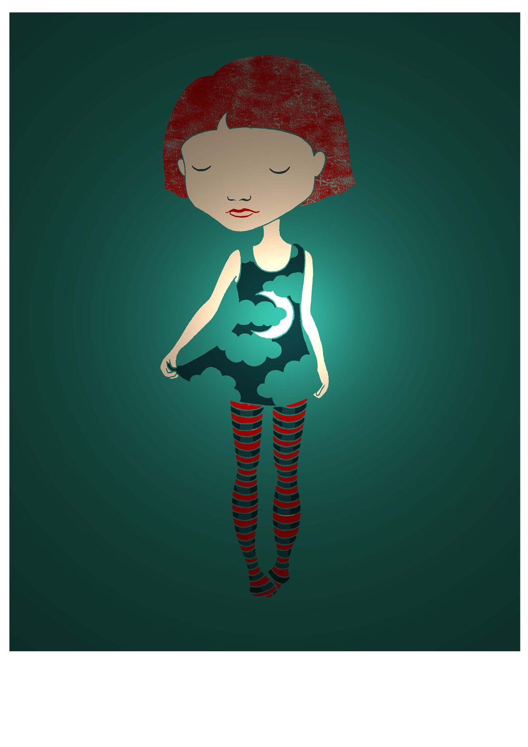 Sleeping Moon print