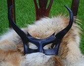 Sapphire Demon Leather Mask