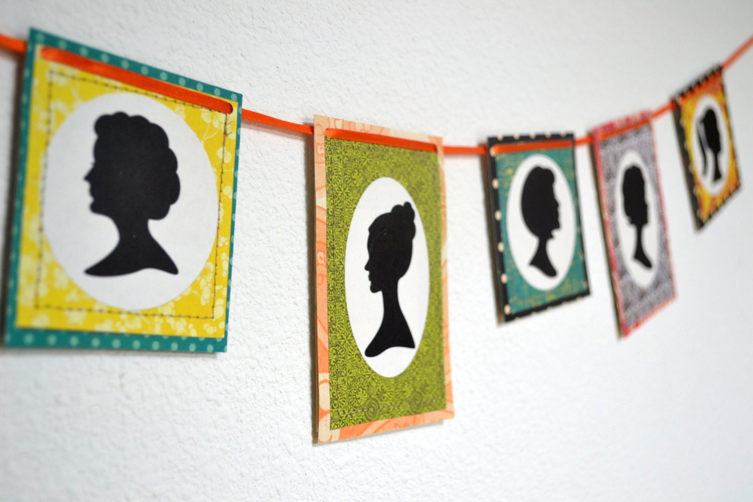 silhouettes paper garland