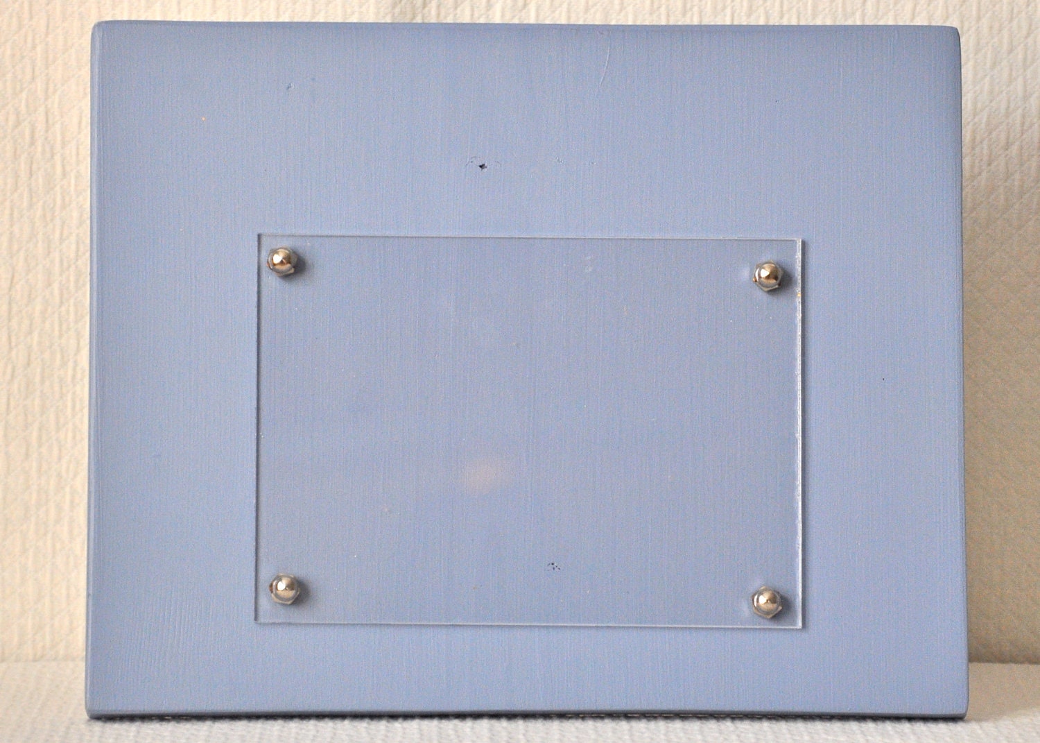 Periwinkle Reclaimed Wood Plank Picture Frame - with Acrylic Front