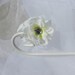 White Rose Rhinetsone mini Claw Clips