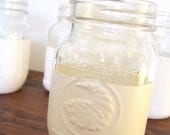 mason jar cozy.  white.