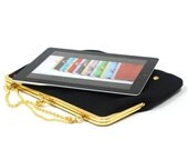 iPad case - BLACK GOLD / SILVER - Duchess Case for iPad