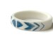 Contemporary Rings - Teal Pattern Porcelain Ring