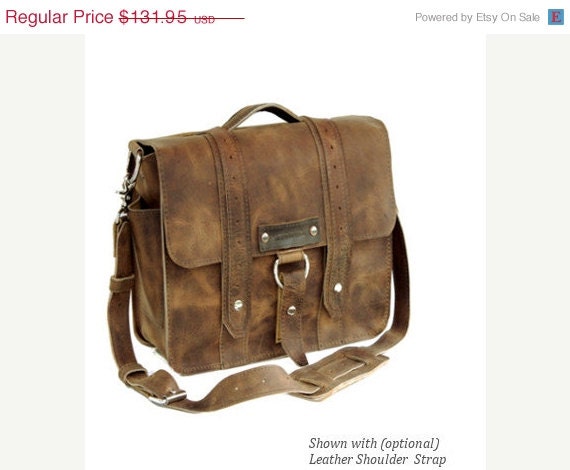 Summer Sale 10" Brooklyn Distressed Tan Safari iPad Tablet Bag - Made in America