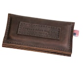Summer Sale Leather iPhone 5 Wallet - Brown -  with label - 100% Full Grain Leather - Made in the U.S.A. - Free Shipping in the U.S.