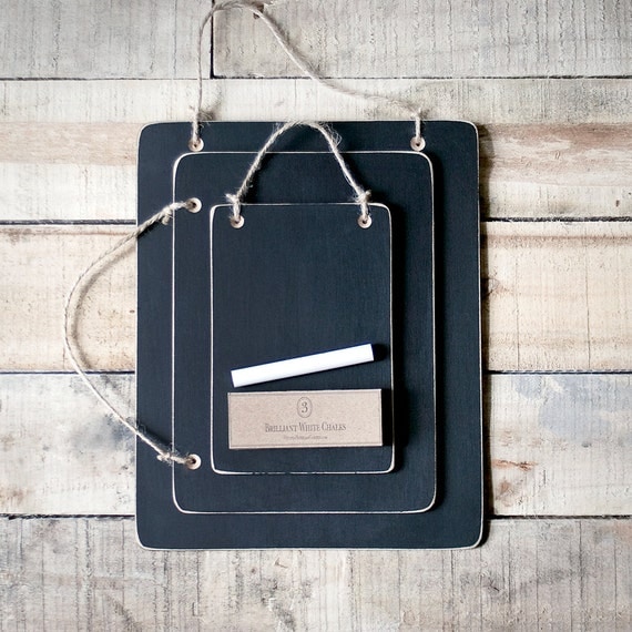 Hanging Memo Chalkboard 3 Pack Plus Chalk . Made To Order