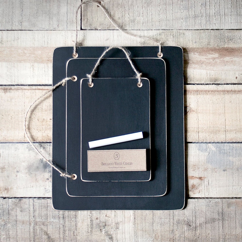 Hanging Memo Chalkboard 3 Pack Plus Chalk . Made To Order