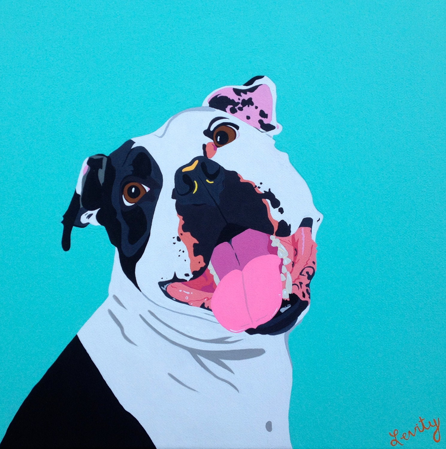 Custom 12x12 "Dog Pawps" Pet Painting