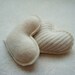 Pocket Hand Warmers VANILLA CREAM Heart Handwarmers Cashmere Heart Handwarmers