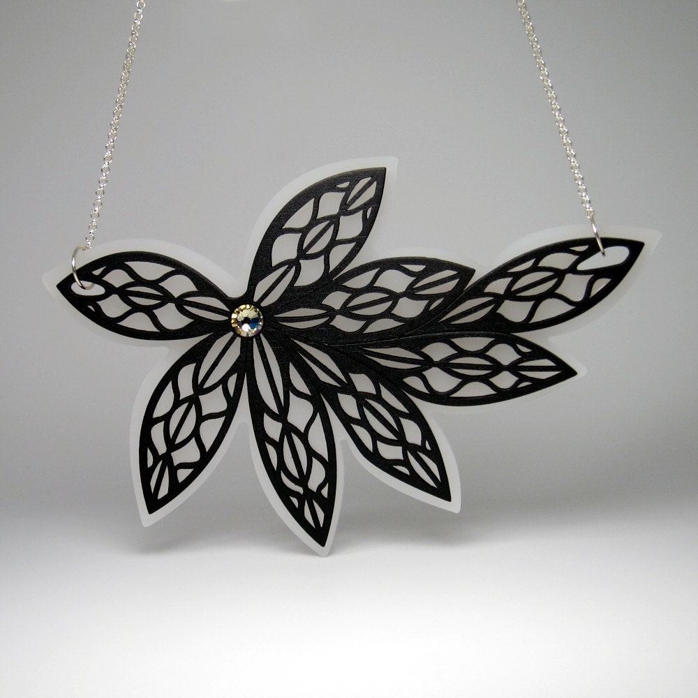 Laser Cut Acrylic Flower Necklace - IntoIt Series