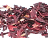 Organic Hibiscus - 2 oz loose tea - naturally caffeine free & rich in Vitamin C - helps lower high blood pressure / reduce cholesterol level